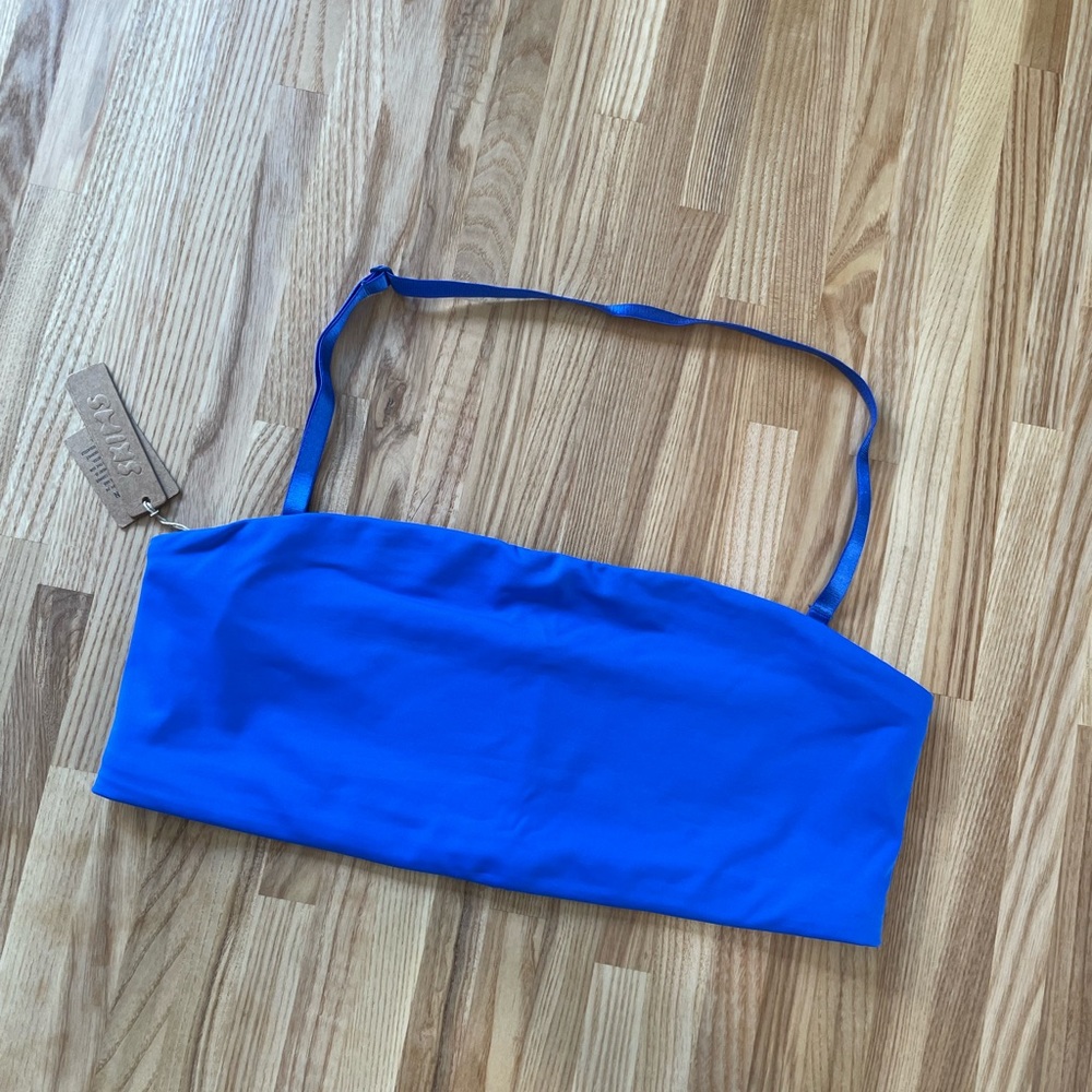 Skims Swim Bandeau Bikini Top New with tags Medium Cobalt blue